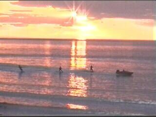 Sunset & Water Skiers at Whitby