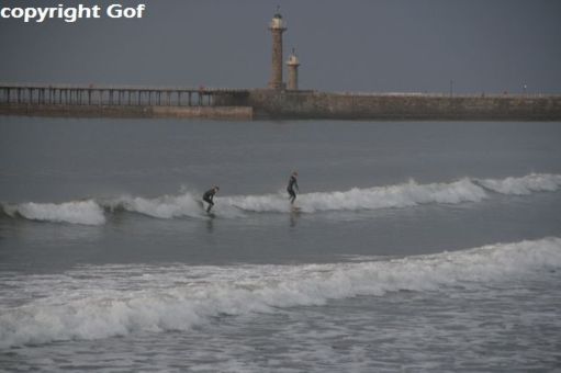 Surfing in Whitby